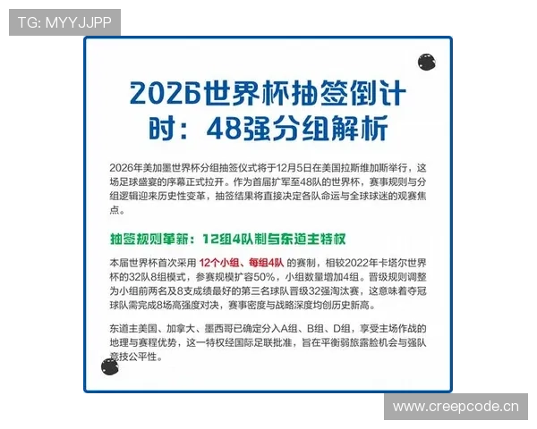 2026世界杯完整版分组规则详解